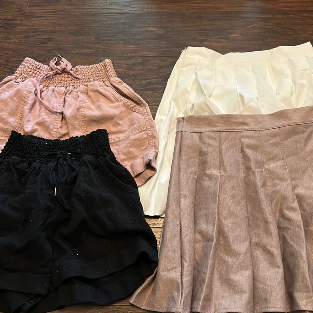4 piece shorts and skirt set